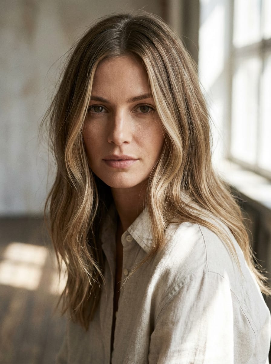 Dunkelblond mit feinen Babylights - Dunkelblonde Haare mit Highlights